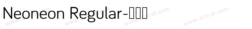 Neoneon Regular字体转换
